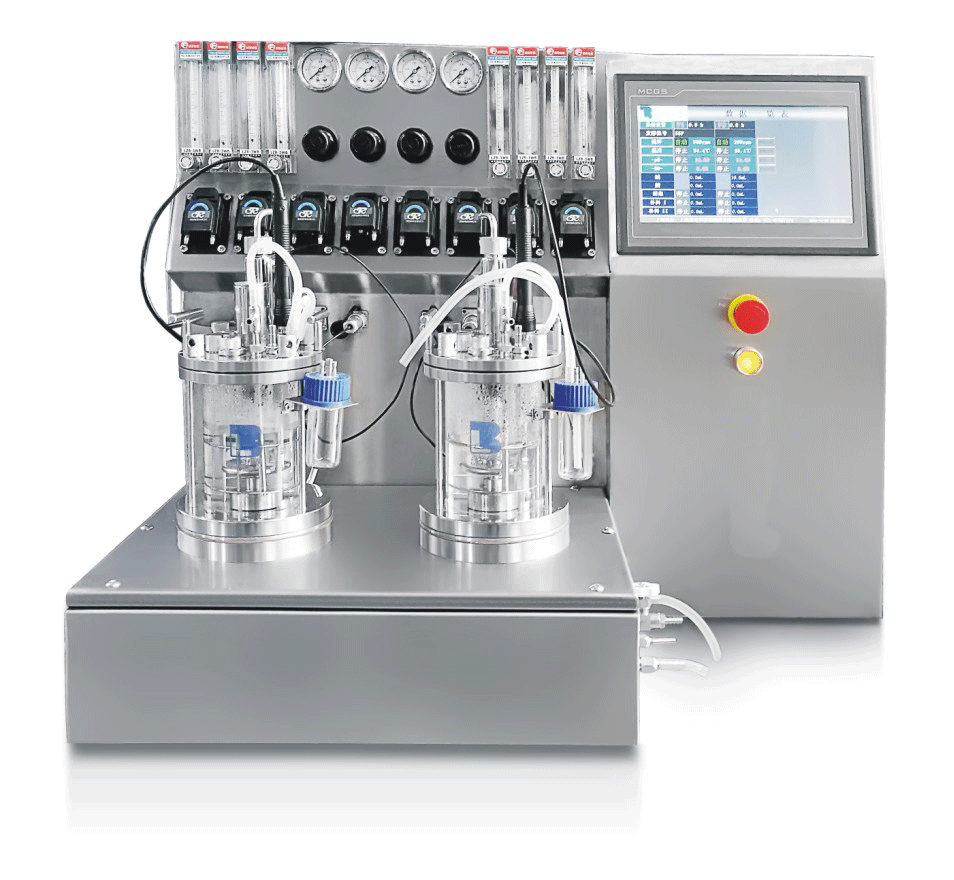 what is a bioreactor for lab 0.5L double off-site sterilization magnetic mixing mini bioreactor BLBIO-0.5GC-2 -mini